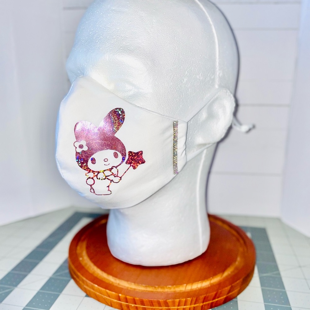 Sanrio hello kitty My Melody Holographic pink blush face mask glam